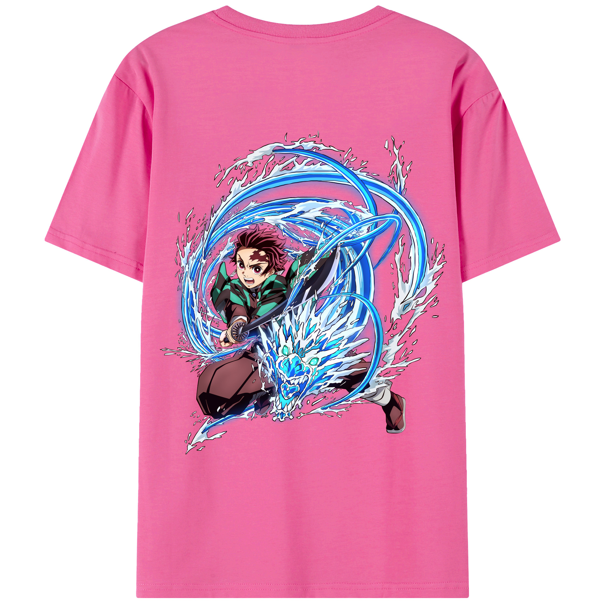 （画像用） 鬼滅の刃 竈門 炭治郎／かまど たんじろう Kamado Tanjirou レディース半袖Tシャツ(バックプリント)